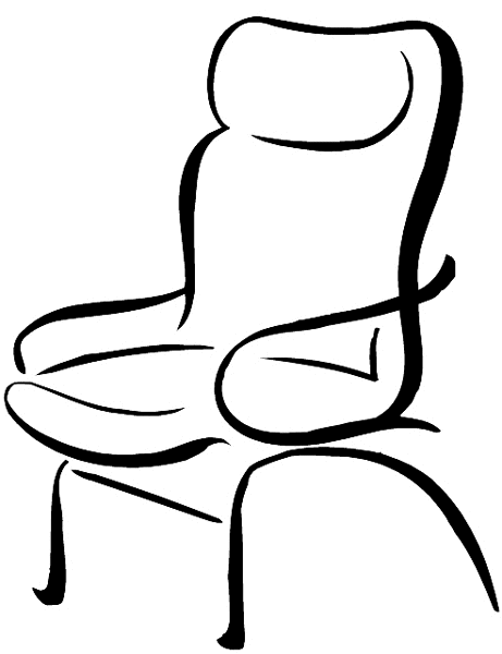 High backed chair vinyl sticker. Customize on line. Furniture Carpets 043-0191